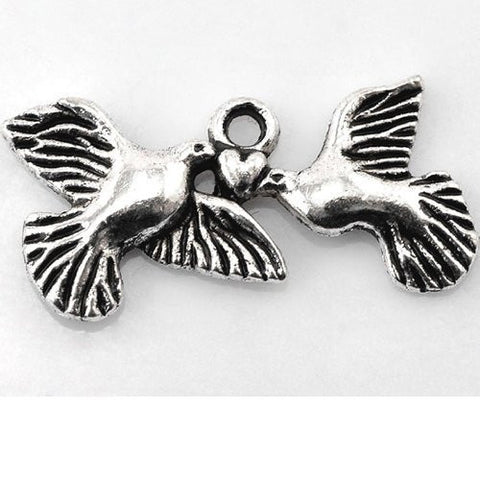Birds Heart Bracelet Necklace Charm Pendant - Sexy Sparkles Fashion Jewelry - 2