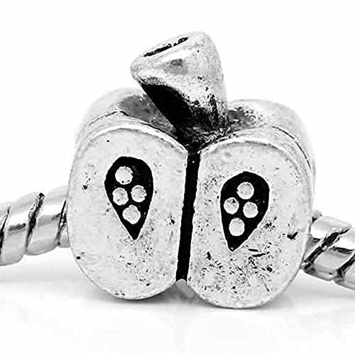 Apple Charm European Bead Compatible for Most European Snake Chain Bracelet - Sexy Sparkles Fashion Jewelry - 1