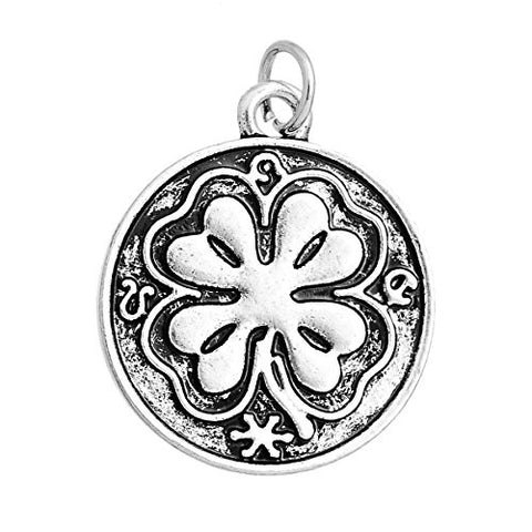 Round Flower Pattern Charm Pendant - Sexy Sparkles Fashion Jewelry - 1