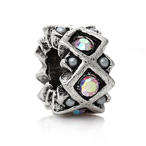 AB Crystal European Bead Compatible for Most European Snake Chain Charm Bracelet - Sexy Sparkles Fashion Jewelry - 1