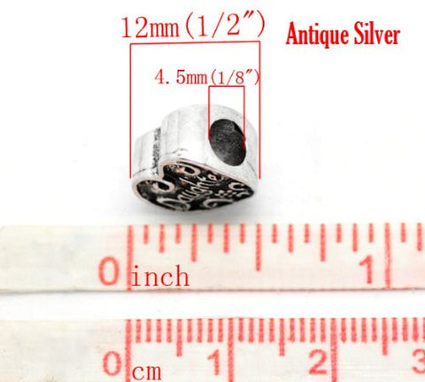 Daughter Heart Charm European Bead Compatible for Most European Snake Chain Bracelet - Sexy Sparkles Fashion Jewelry - 3