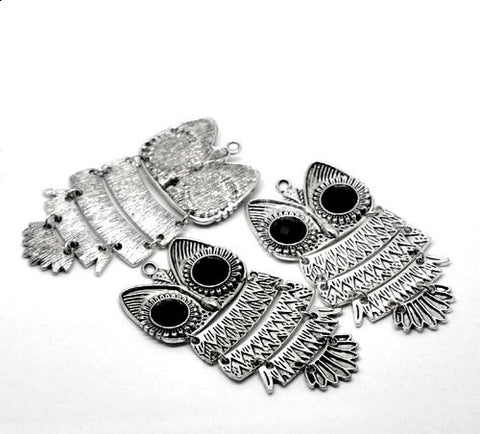 Large Owl Charm Pendant for Necklace - Sexy Sparkles Fashion Jewelry - 2