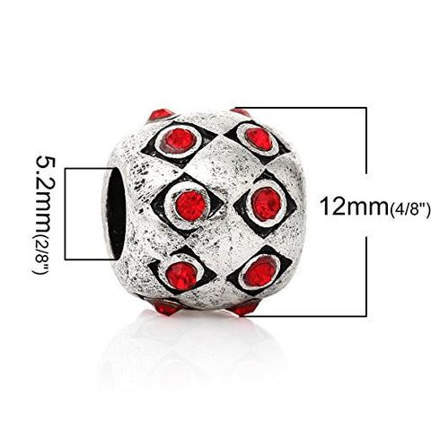 July Birthday Month Charms W/ Round  Crystals Bead - Sexy Sparkles Fashion Jewelry - 3