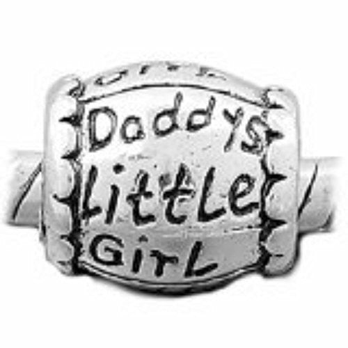 Daddy's Little Girl European Bead Compatible for Most European Snake Chain Charm Bracelet