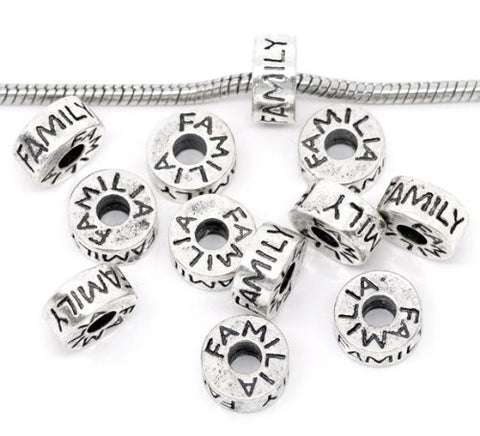 Family Bead European Bead Compatible for Most European Snake Chain Charm Bracelet - Sexy Sparkles Fashion Jewelry - 2
