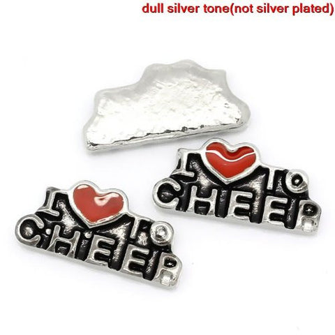 I love to Cheer Floating Charm For Glass Living Memory Lockets - Sexy Sparkles Fashion Jewelry - 3