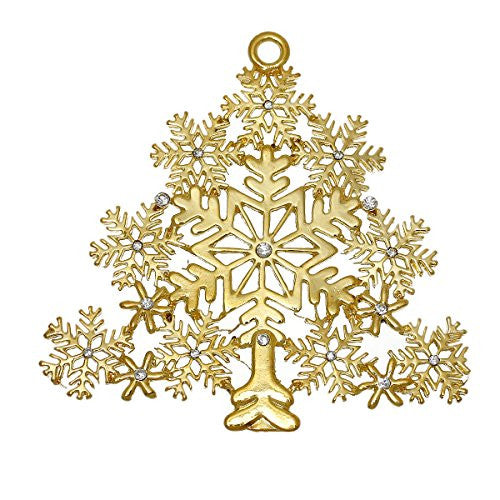 Large Christmas Tree Snowflake Pendant for Necklace or Decoration - Sexy Sparkles Fashion Jewelry - 1