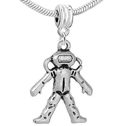 Astronaut Spaceman Dangle European Bead Compatible for Most European Snake Chain Bracelet - Sexy Sparkles Fashion Jewelry