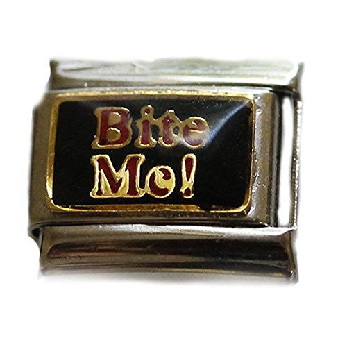 Bite Me Italian Charm Bracelet Link - Sexy Sparkles Fashion Jewelry - 1