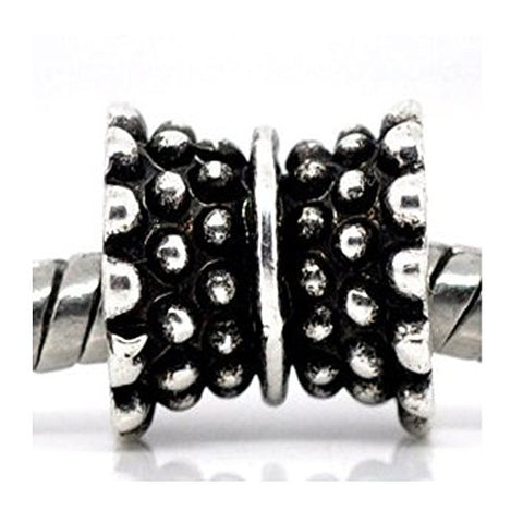 Dot Tabla Spacer European Bead Compatible for Most European Snake Chain Bracelet - Sexy Sparkles Fashion Jewelry - 1