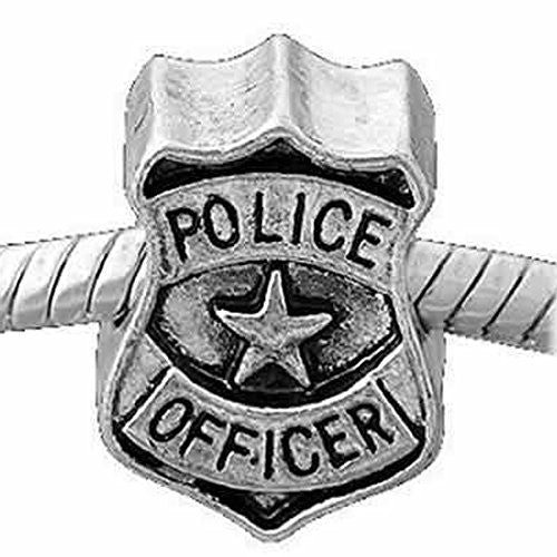 Police Officer Badge Charm European Bead Compatible for Most European Snake Chain Bracelet - Sexy Sparkles Fashion Jewelry