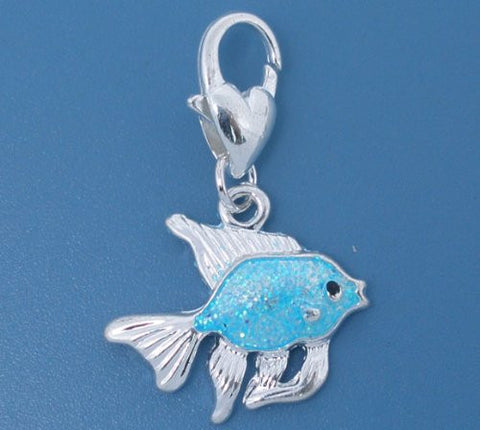 Fish Clip on Pendant for European Jewelry w/ Lobster Clasp - Sexy Sparkles Fashion Jewelry - 2
