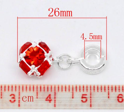 July Birthstone Dangle European Bead Charm - Sexy Sparkles Fashion Jewelry - 3