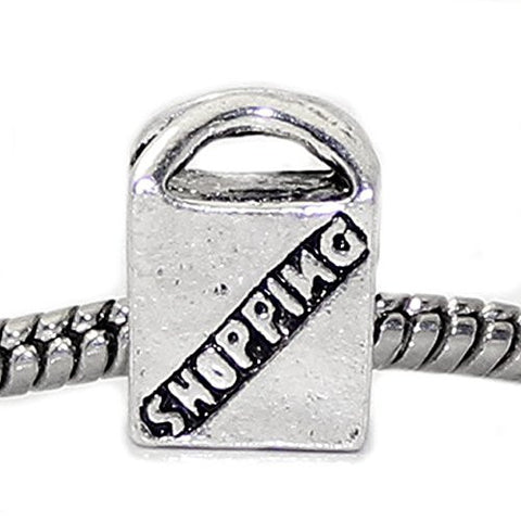 Hand Bag Shopping Charm Spacer Beads for Snake Chain Charm Bracelet - Sexy Sparkles Fashion Jewelry - 1