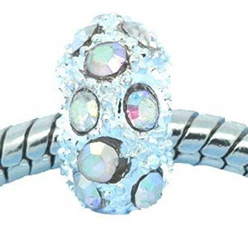 Iridescent Crystals Bead For European Snake Chain Charm Bracelet - Sexy Sparkles Fashion Jewelry