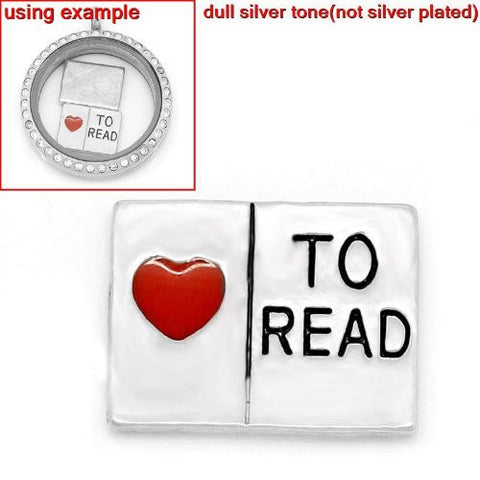Love To Read Floating Charms For Glass Living Memory Lockets - Sexy Sparkles Fashion Jewelry - 2