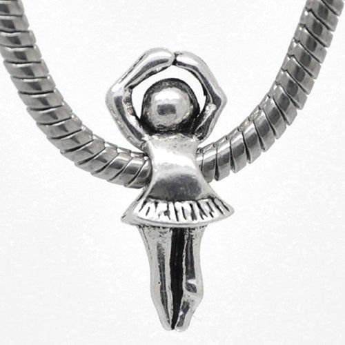 Ballerina Ballet Charm European Bead Compatible for Most European Snake Chain Bracelet - Sexy Sparkles Fashion Jewelry - 1