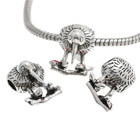 Long Billed Kiwi Bird European Bead Compatible for Most European Snake Chain Bracelet - Sexy Sparkles Fashion Jewelry - 2
