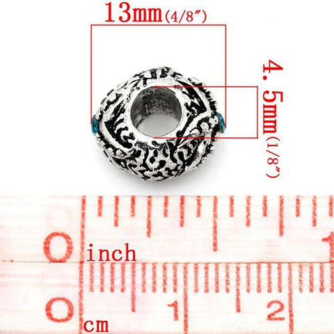 Starfish with Blue Rhinestones on Charm European Bead Compatible for Most European Snake Chain Bracelet - Sexy Sparkles Fashion Jewelry - 3