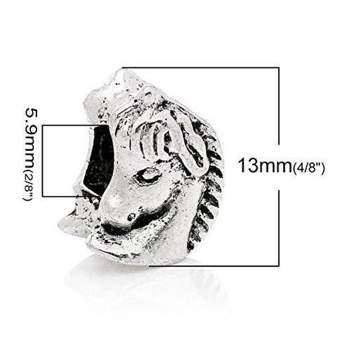 Beautiful Horse Head Bead Compatible for Most European Snake Chain Bracelet - Sexy Sparkles Fashion Jewelry - 3
