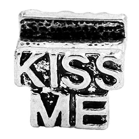 Kiss Me European Bead Compatible for Most European Snake Chain Bracelet - Sexy Sparkles Fashion Jewelry - 1