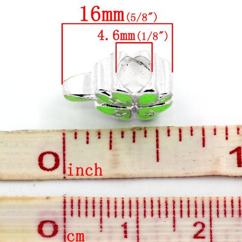 4 Leaf Clover Green Charm Beads For Snake Chain Charm Bracelet - Sexy Sparkles Fashion Jewelry - 3