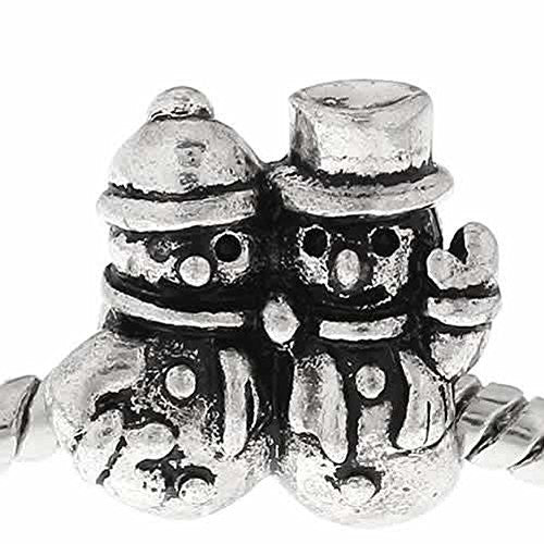 Snow Man Charm European Bead Compatible for Most European Snake Chain Bracelet - Sexy Sparkles Fashion Jewelry - 1