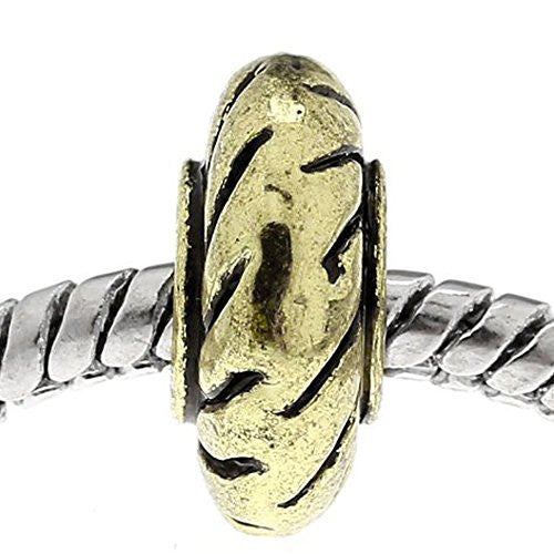 Round Floresent Bead Compatible for Most European Snake Chain BraceletFor Snake Chain Bracelet (Bronze) - Sexy Sparkles Fashion Jewelry - 1