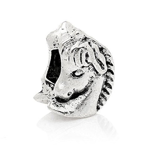 Beautiful Horse Head Bead Compatible for Most European Snake Chain Bracelet - Sexy Sparkles Fashion Jewelry - 1