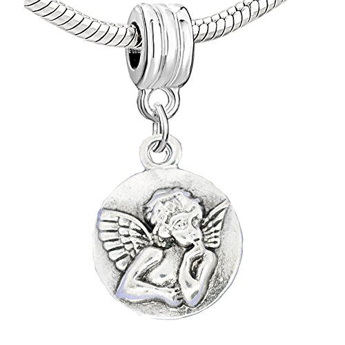 Guardian Angel Dangle Charm European Bead Compatible for Most European Snake Chain Bracelet - Sexy Sparkles Fashion Jewelry