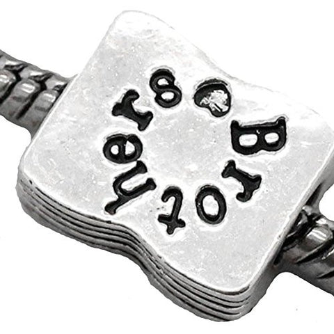 Brother European Bead Compatible for Most European Snake Chain Bracelet - Sexy Sparkles Fashion Jewelry - 1