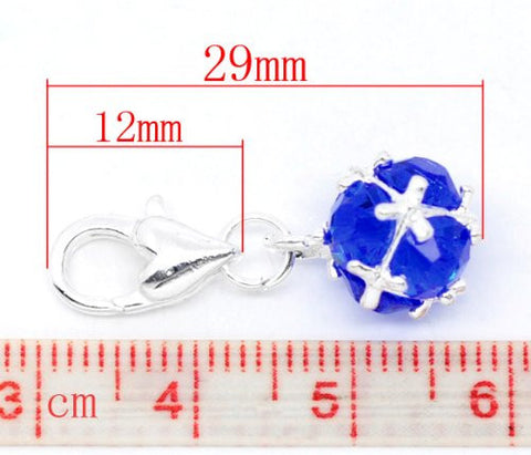 Septemeber Birthstone Dangle Charm Pendant for European Clip on Charm Jewelry w/ Lobster Clasp - Sexy Sparkles Fashion Jewelry - 2