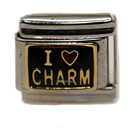 I Love Charm Italian Link Bracelet Charm