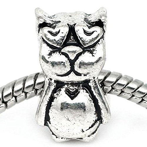 Garfield Cat with Heart Eyes European Bead Compatible for Most European Snake Chain Bracelet