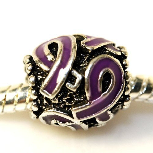 Awareness Ribbon/cancer Survivor Charm (Purple) - Sexy Sparkles Fashion Jewelry