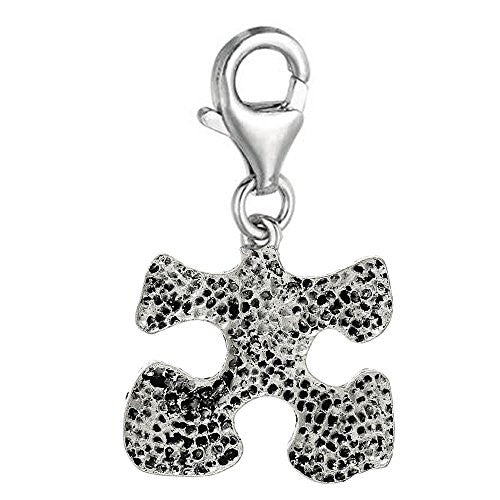 Puzzle Piece Clip On For Bracelet Charm Pendant for European Charm Jewelry w/ Lobster Clasp - Sexy Sparkles Fashion Jewelry