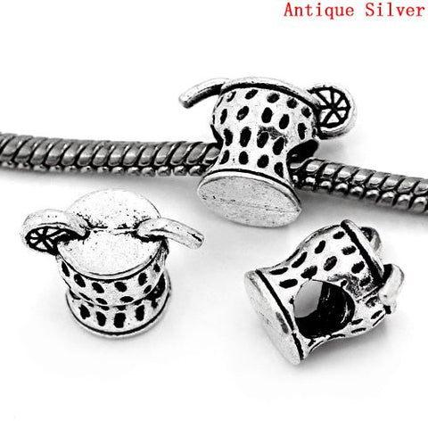 Happy Hour Drinks Margarita Cup Charm European Bead Compatible for Most European Snake Chain Bracelet - Sexy Sparkles Fashion Jewelry - 2