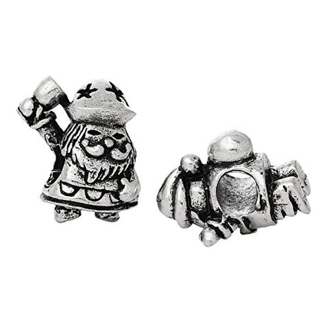 Christmas Santa Claus w/ Star Hat Charm Bead Spacer Compatible for Most European Snake Chain Bracelet - Sexy Sparkles Fashion Jewelry - 3
