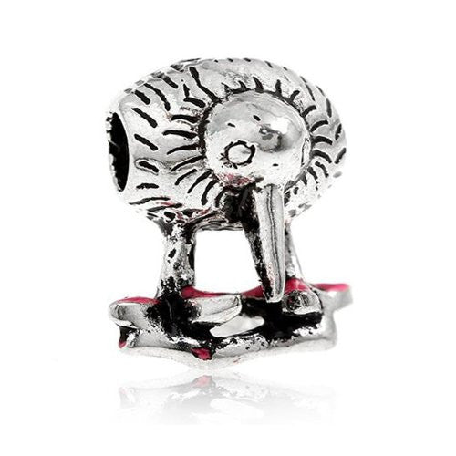 Long Billed Kiwi Bird European Bead Compatible for Most European Snake Chain Bracelet - Sexy Sparkles Fashion Jewelry - 1