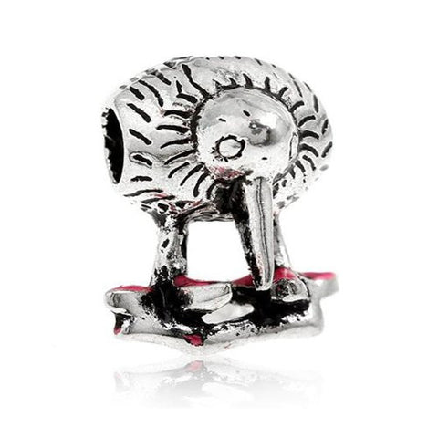 Long Billed Kiwi Bird European Bead Compatible for Most European Snake Chain Bracelet - Sexy Sparkles Fashion Jewelry - 1