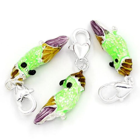 Parrot Clip on Pendant for European Charm Jewelry w/ Lobster Clasp - Sexy Sparkles Fashion Jewelry - 3
