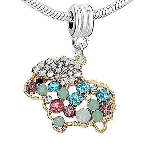 Multi  Color Sheep for Snake Chain Charm Bracelet - Sexy Sparkles Fashion Jewelry