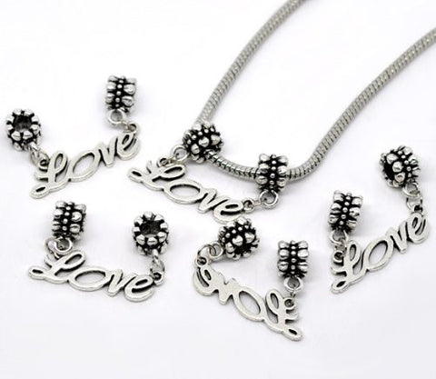 Love Dangle European Bead Compatible for Most European Snake Chain Bracelet - Sexy Sparkles Fashion Jewelry - 3