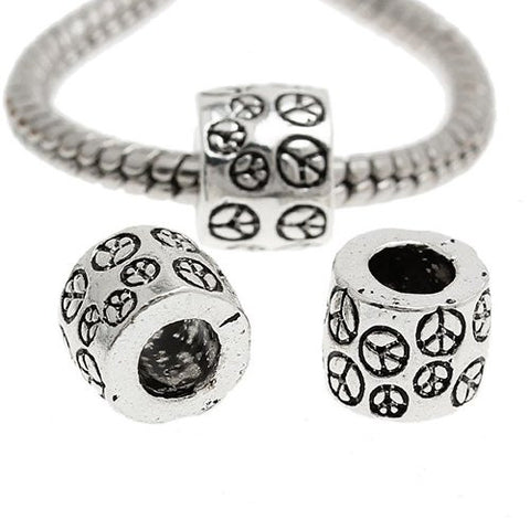 Peace Symbol Charm European Bead Compatible for Most European Snake Chain Bracelet - Sexy Sparkles Fashion Jewelry - 2