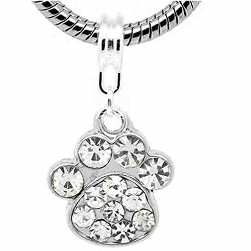 Paw Charm Dangle Bead Spacer for Snake Chain Charm Bracelet - Sexy Sparkles Fashion Jewelry - 1