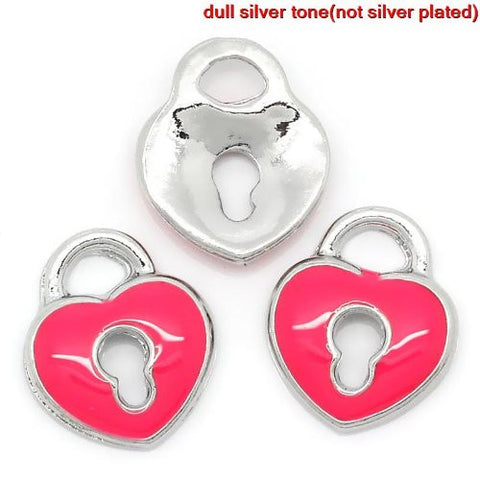 Heart with Key Opening Floating Charms For Glass Living Memory Lockets - Sexy Sparkles Fashion Jewelry - 3