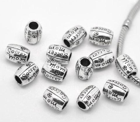 Design Soccer Mom European Bead Compatible for Most European Snake Chain Charm Bracelet - Sexy Sparkles Fashion Jewelry - 2