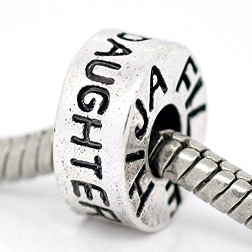 Family Charms to Choose for Snake Chain Charm Bracelets (Daughter)