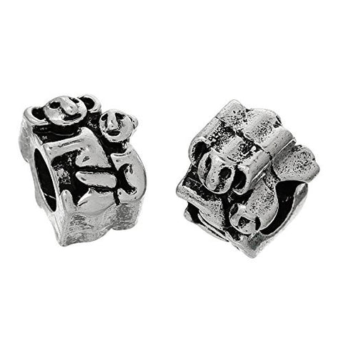 Mom and Son Sloth Animals Hugging Charm Bead for Most European Snake Chain Bracelet - Sexy Sparkles Fashion Jewelry - 2