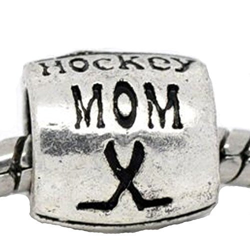 Hockey Mom European Bead Compatible for Most European Snake Chain Bracelet